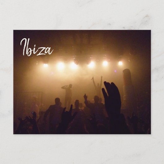 Clubbing op foto van Ibiza Briefkaart (Voorkant)