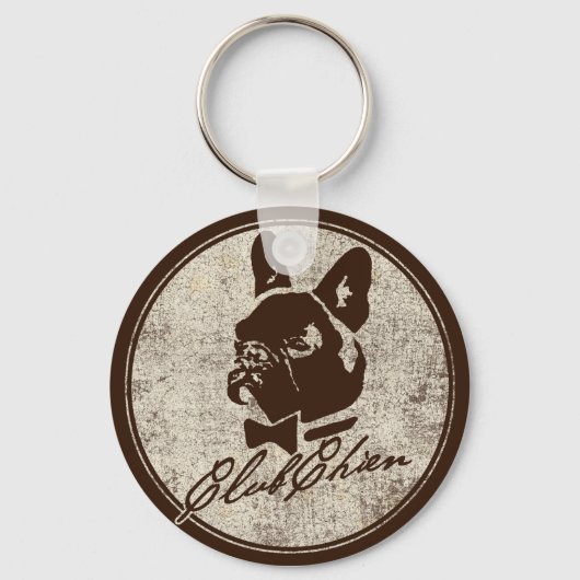 CLUBCHIEN Distress Logo Sleutelhanger (Voorkant)