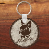CLUBCHIEN Distress Logo Sleutelhanger (Voorkant)