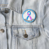 Clubfoot Awareness Advocate Ribbon White Button (In situ)