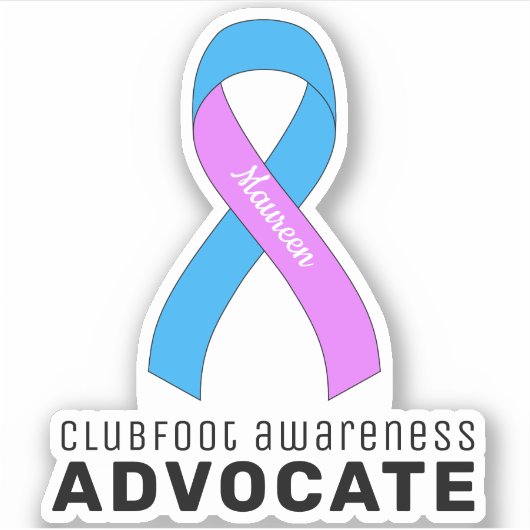 Clubfoot Awareness Advocate Vinyl Sticker (Voorkant)