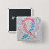 Clubfoot Awareness Angel Ribbon Custom Button Pins (Voorkant /achterkant)
