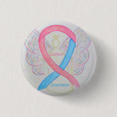 Clubfoot Awareness Angel Ribbon Custom Pin Buttonn Ronde Button 3,2 Cm (Voorkant)