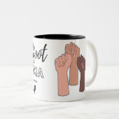 Clubfoot awareness-mok tweekleurige koffiemok (Voorkant rechts)