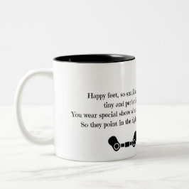 Clubfoot awareness-mok tweekleurige koffiemok