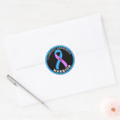 Clubfoot Awareness Warrior Ribbon Black Classic Ronde Sticker (Envelop)