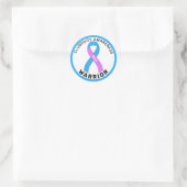 Clubfoot Awareness Warrior Ribbon White Ronde Sticker (Tas)