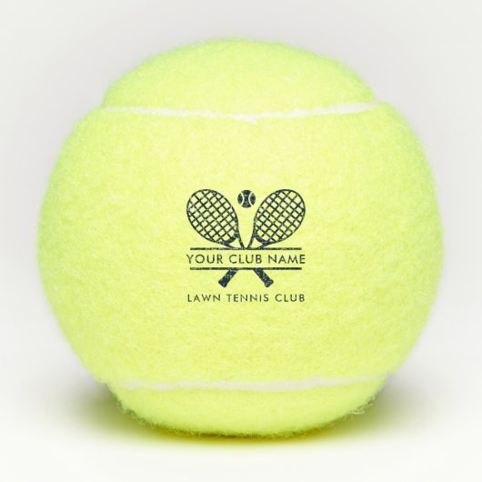 Clubnaam Tennis Team elke kleur Custom Tennisballen (Voorkant)