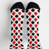 Clubs and Spades Playing Card Printed Socks Sokken (Top)