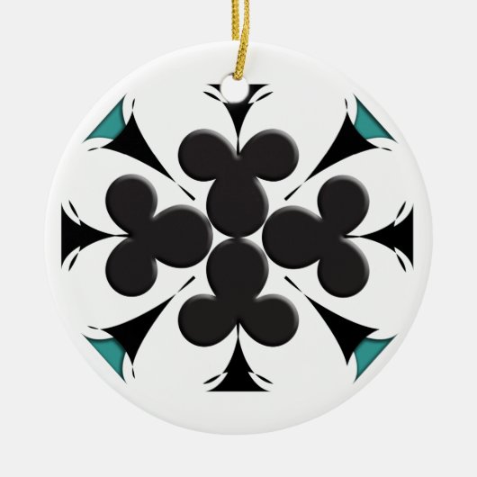 Clubs Keramisch Ornament (Voorkant)