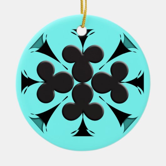 Clubs Keramisch Ornament (Voorkant)