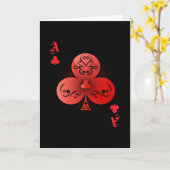 Clubs Poker Ace Casino Kaart (Gele Bloem)