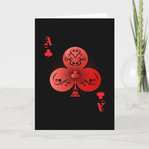Clubs Poker Ace Casino Kaart