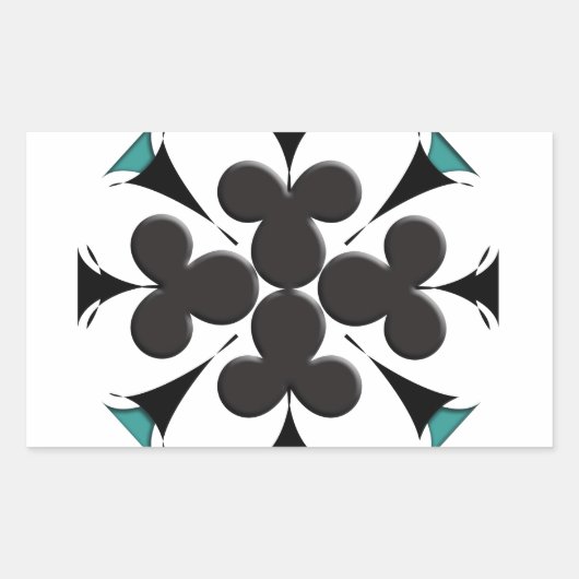 Clubs Rechthoekige Sticker (Voorkant)