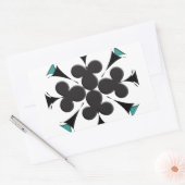 Clubs Rechthoekige Sticker (Envelop)