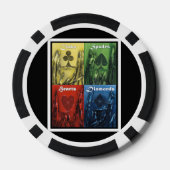 Clubs Schoppen Harten Ruiten Pokerchip (Achterkant)