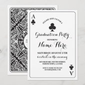 Clubs spelen Kaart Vegas Graduation Party Uitnodig (Voorkant / Achterkant)