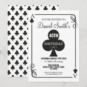 Clubs spelen Kaart verjaardag Ace Vegas Casino (Voorkant / Achterkant)