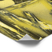 Clubs Suit in Zwart naar Geel Poster (Hoek)