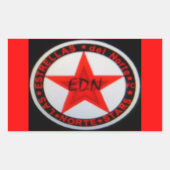 clubvlag rechthoekige sticker (Voorkant)