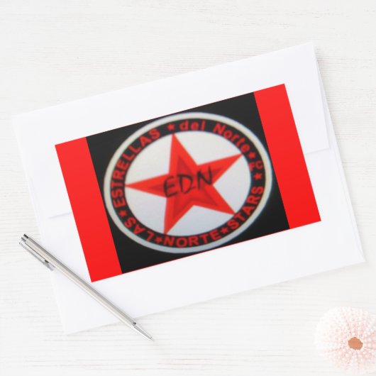 clubvlag rechthoekige sticker (Envelop)