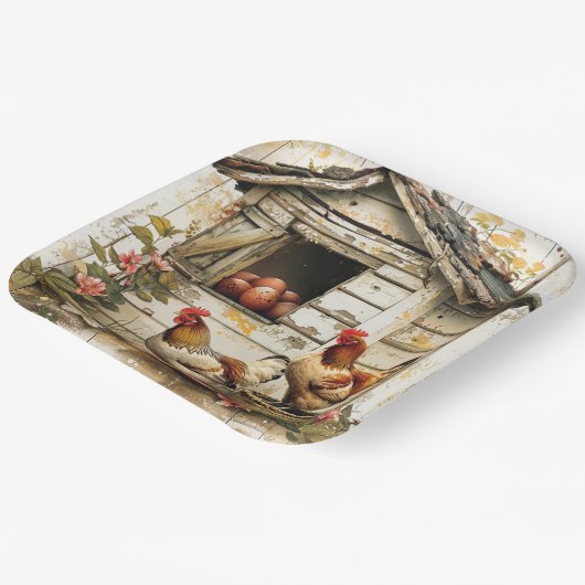 Cluck and Bloom Party Paper Bord (Gebogen)