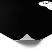 Cluck and Roll Funny Chicken Pun Dark BG Poster (Hoek)