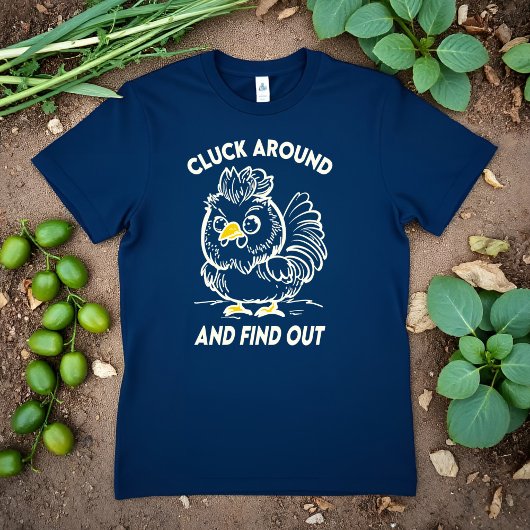Cluck Around and Find Out Funny Angry Chicken Meme Tri-Blend Shirt