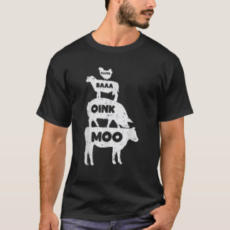 Cluck Baaa Oink Moo Country Boerderij Animal Farag T-shirt