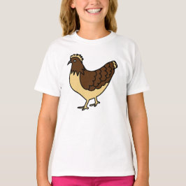 Cluck & Calm - Hand getrokken kip kunst T-shirt