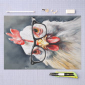Cluck Couture: Modieuze Kip in Decoupage Tissuepapier (Craft)
