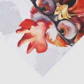 Cluck Couture: Modieuze Kippen in Decoupage Tissuepapier (Detail)