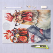 Cluck Couture: Modieuze Kippen in Decoupage Tissuepapier (Craft)