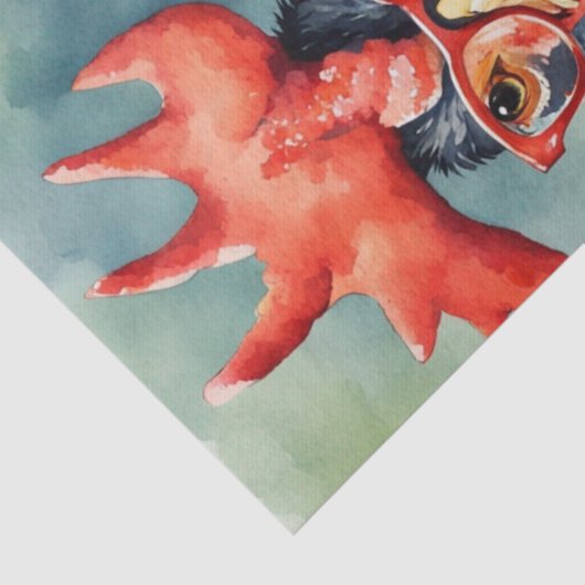 Cluck Couture: Modieuze Kippen in Decoupage Tissuepapier (Detail)