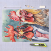 Cluck Couture: Modieuze Kippen in Decoupage Tissuepapier (Craft)