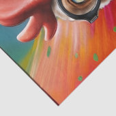 Cluck & Gasp: Geschokte Kip Gezicht Decoupage Tissuepapier (Detail)