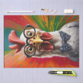 Cluck & Gasp: Geschokte Kip Gezicht Decoupage Tissuepapier (Craft)