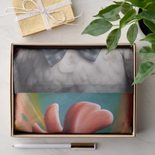 Cluck & Gasp: Geschokte Kip Gezicht Decoupage Tissuepapier (Geschenk)