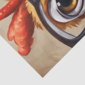 Cluck & Gasp: Geschokte Kip Gezicht Decoupage Tissuepapier (Detail)