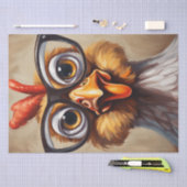 Cluck & Gasp: Geschokte Kip Gezicht Decoupage Tissuepapier (Craft)