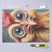 Cluck & Gasp: Geschokte Kip Gezicht Decoupage Tissuepapier (Craft)