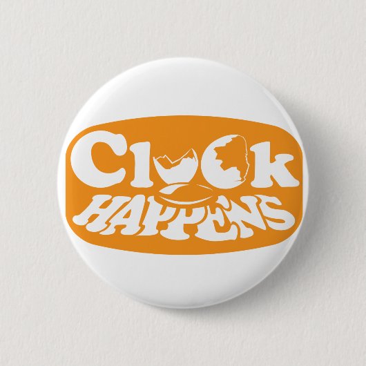 Cluck Happens Ronde Button 5,7 Cm (Voorkant)