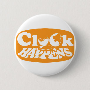 Cluck Happens Ronde Button 5,7 Cm
