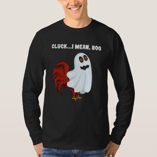 Cluck I Mean Boo Chicken Farmer Chicken Halloween T-shirt (Voorkant)
