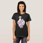 Cluck Ja Silkie Chicken T-shirt (Voorkant volledig)