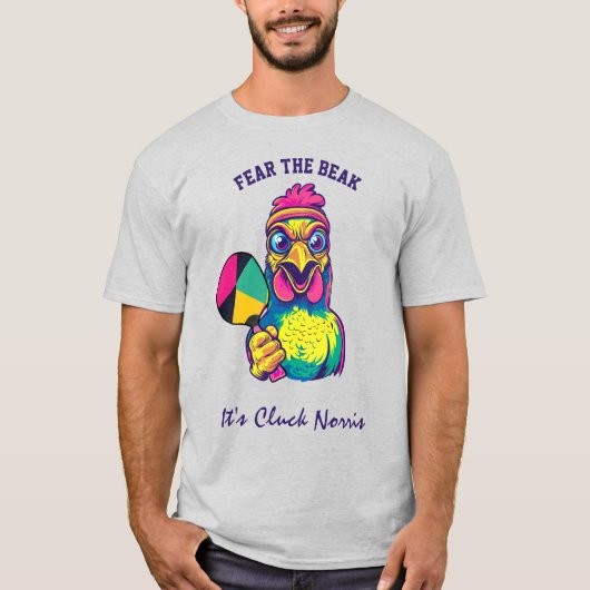 Cluck Norris. Pickleball Legende T-shirt (Voorkant)