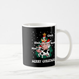 Cluck Oink Baa Moo Boerderij Animal Christmas Tree Koffiemok