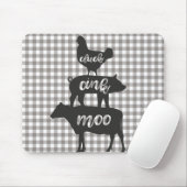 Cluck Oink Moo Chicken Koe Pig Farmhouse Muismat (Met muis)