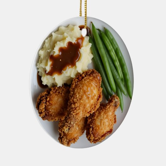 Cluck Yeah, It's Christmas! Funny Chicken Pun Keramisch Ornament (Rechts)