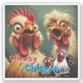  “Cluckin' Around” May & John Selfie Vinyl  Sticker (Voorkant)